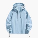 Men's Zip-Up Hoodie with Elastic Hem - Image 3