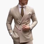 Two-Piece Men's Suit with Double-Breasted Jacket and Peak Lapel - Image 9