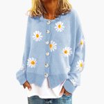Women’s Cardigan with Floral Pattern - Image 5
