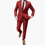 Men's Two-Piece Suit with Notch Lapel and Slim Fit Pants - Image 7
