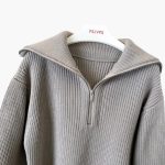 Women's Sweater with Zip Neck and Ribbed Surface - Image 15