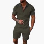 Men's Summer Two-Piece with Zipper and Shorts - Image 2