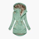 Women’s Parka Jacket with Hood and Zipper