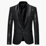 Formal Sequin Coat for Men - Shiny Appearance