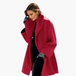Women's Jacket with Wide Collar and Long Sleeves - Image 2