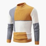 Men's Sweater with Colorblock Design – Versatile & Modern