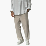 Men’s Corduroy Pants with High Waist and Wide Legs - Image 2