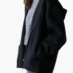 Women’s Hooded Jacket with Zipper and Pockets - Image 3