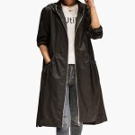 Women’s Hooded Trench Coat with Zipper - Image 5