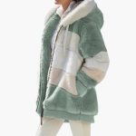 Women’s Zipped Hooded Jacket with Striped Surface - Image 3