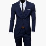 Elegant Slim Fit Suit - Modern Look for Men at Weddings - Image 3