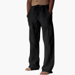 Men's Linen Casual Pants with Drawstring for Summer