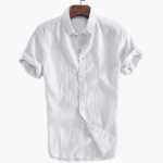 Casual White Shirt for Men – Short Sleeve & Stylish
