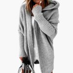Women’s Knitted Cardigan with Hood and Open Front - Image 15