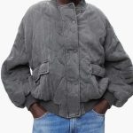 Loose-Fit Bomber Jacket for Women - Image 2