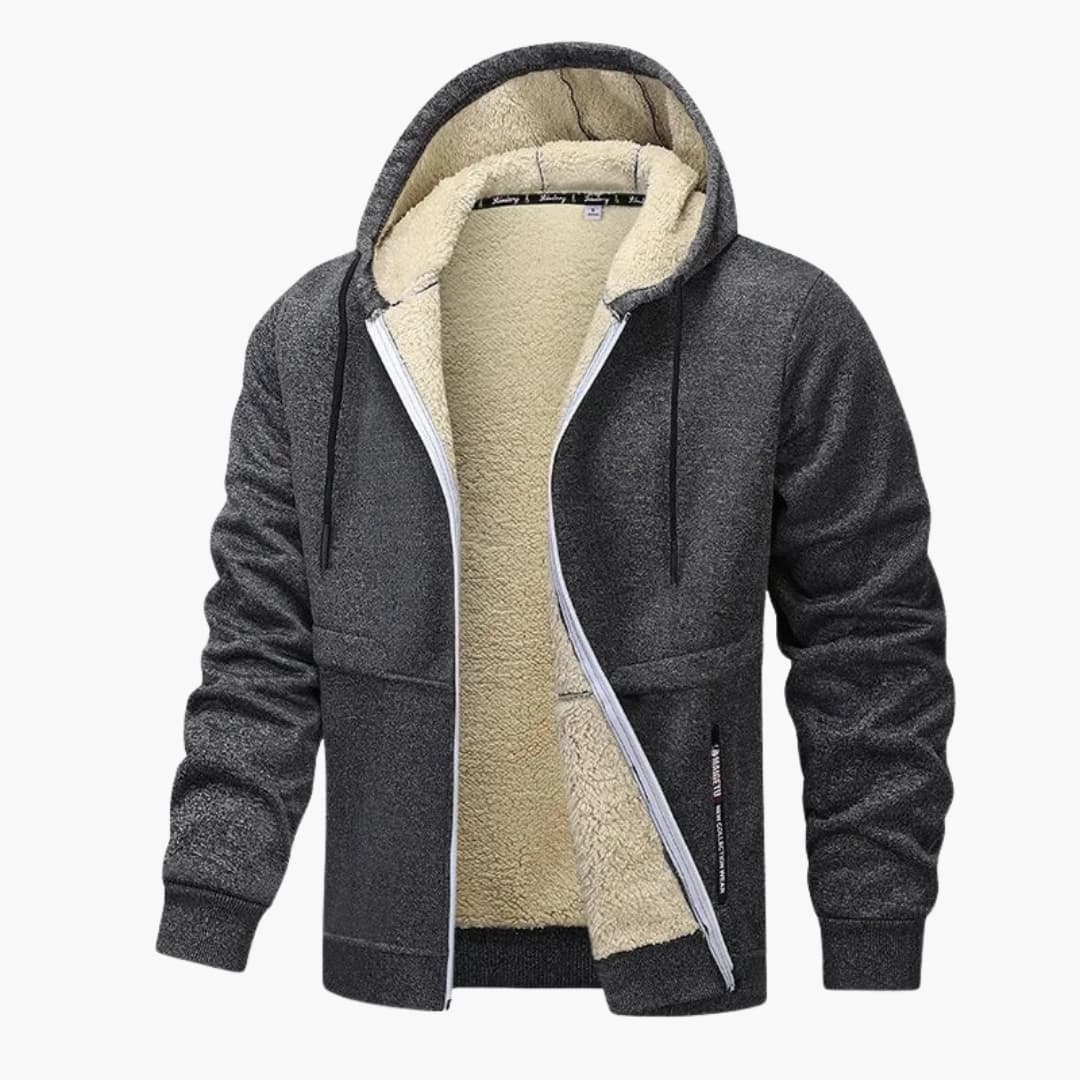 1_778827d5-e660-4d63-ae02-e80f7ea1fac8.jpg Men's Fleece Jacket with Zipper and Long Sleeves - Image 1
