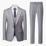Elegant Slim Fit Suit - Men's 3-Piece for Business - Image 3