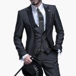 Men’s Three-Piece Suit with Lapels and Closure - Image 5