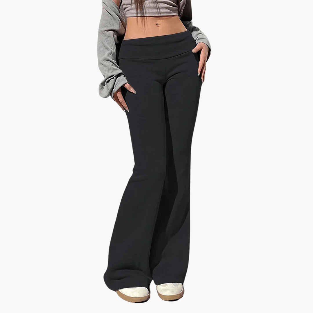 1_7d4dfe0f-66c1-4e01-9a4b-18d4c60d4ccb.png Flared Knitted Trousers for Women – Comfortable & Stylish - Image 1