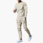 Two-Piece Men's Set for Spring and Autumn with Long Sleeve Shirt - Image 2