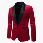 Men's Two-Piece Suit with Shawl Collar and Satin Details - Image 3