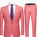 Men's Two-Piece Suit with Blazer and Flat Front Trousers - Image 7