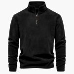 Men's Zip-Up Fleece Pullover with Soft Lining - Image 4
