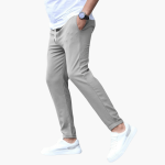 Men's Stretch Pants with Slim Legs and Waistband - Image 2
