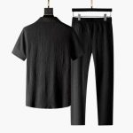 Men's Two-Piece Set with Long Sleeve Shirt and Pants for Spring and Autumn - Image 2