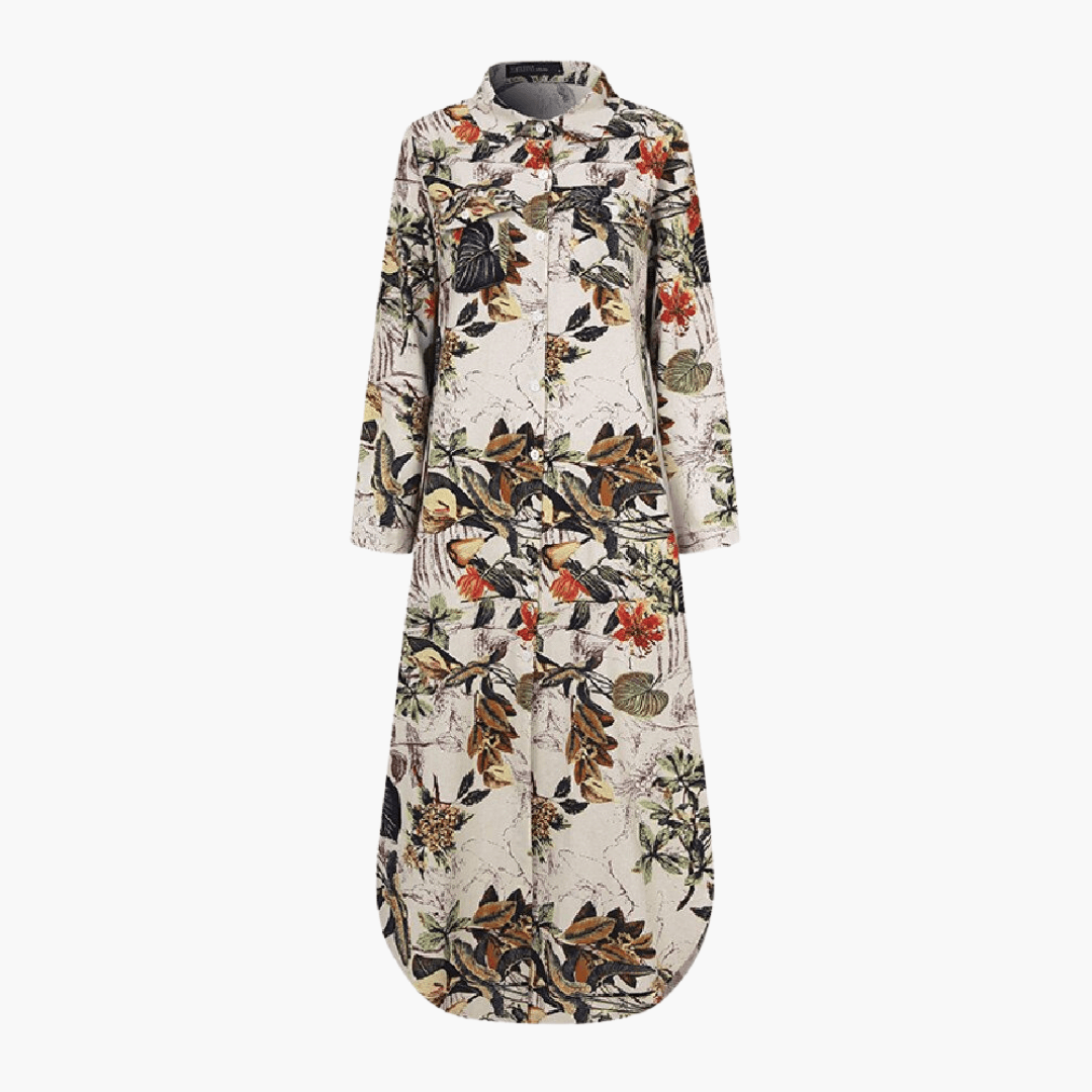 1_9285d2a5-8cae-41d5-9f04-bba059890fe2.png Floral Maxi Dress for Women with Button Placket – Long Dress - Image 1