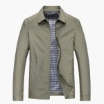 Men's Jacket with Checked Lining and Front Zipper - Image 5