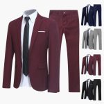 2-Piece Suit Set - Slim Fit Men's Suit for Business Look - Image 6