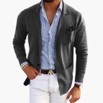 Men's Cardigan Blazer – Elegant Knit Jacket for Men - Image 6