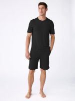 Men's Bamboo Stretch-Knit Short Sleeve Pajama Set