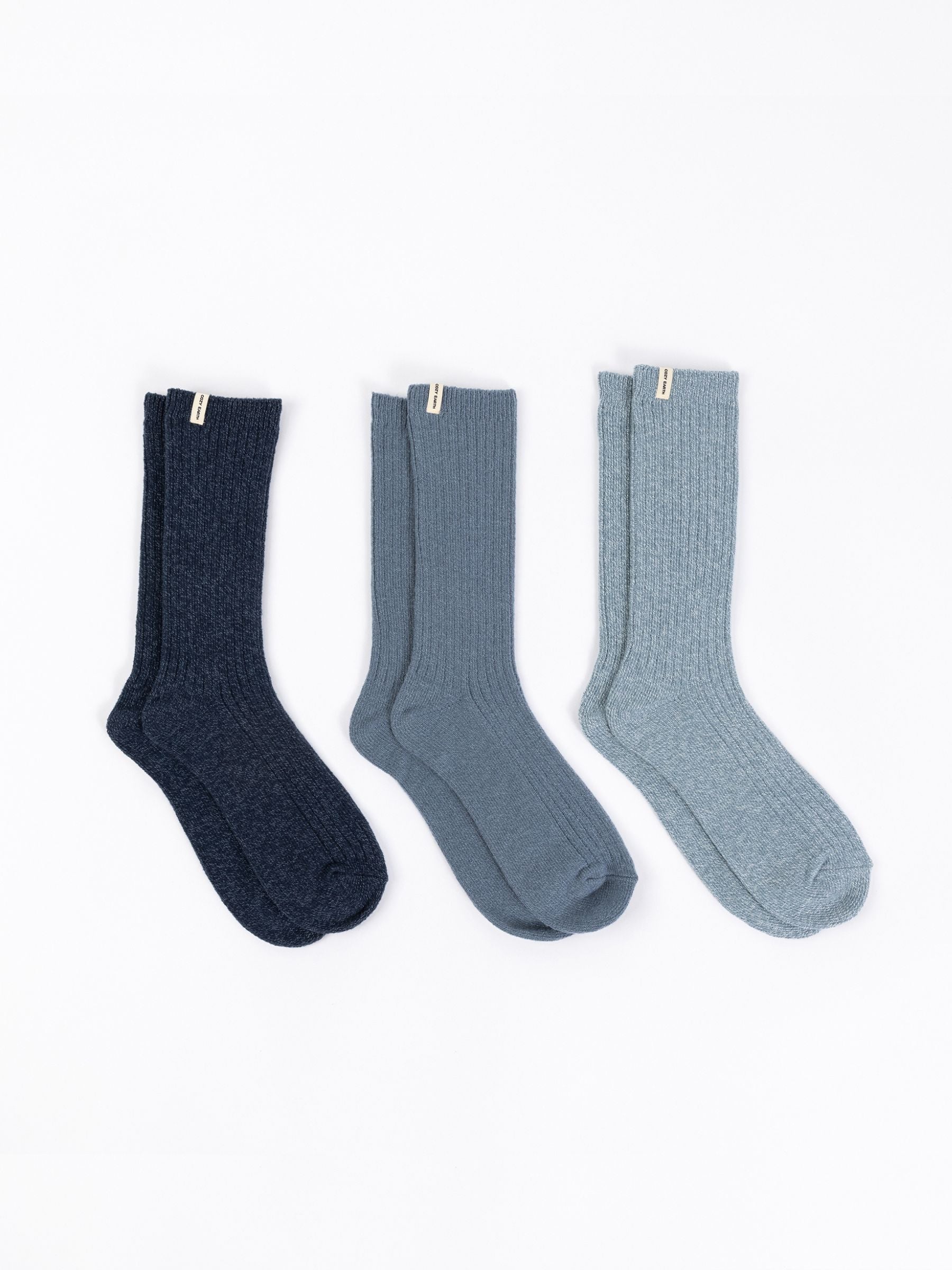 1_Eclipsedeepbluesmokeyblue_Plushloungesockkthreepack_1.jpg The Plush Lounge Sock 3-Pack - Image 1