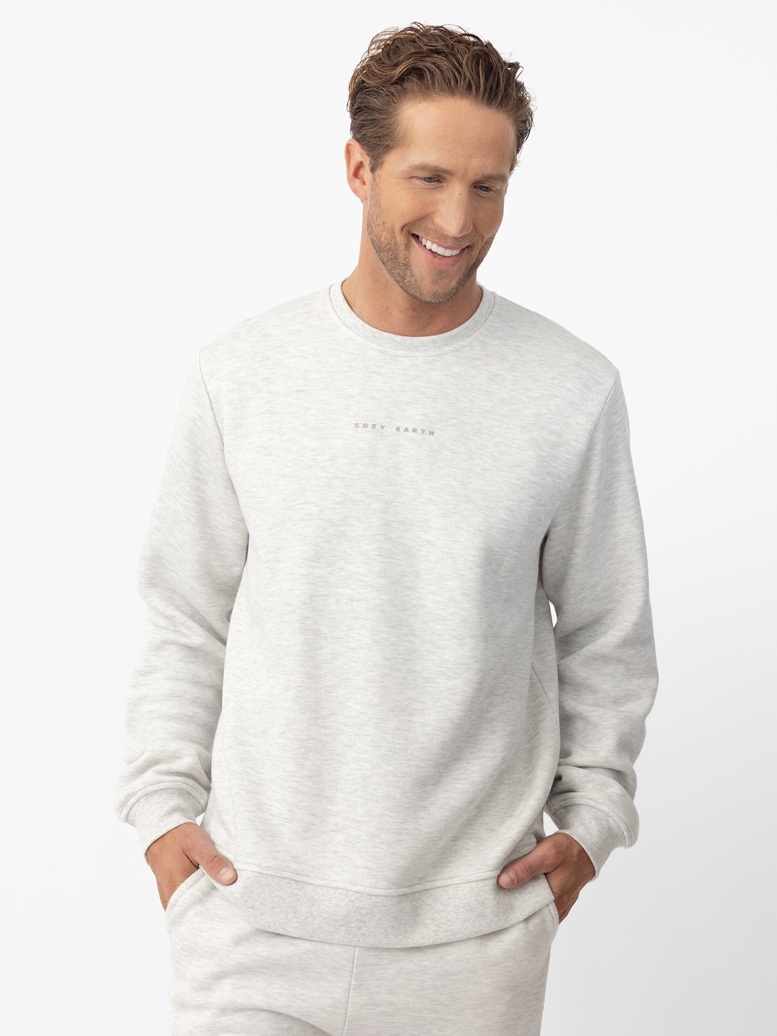 1_Heathergrey_Cityscapecrewneck.jpg Men's CityScape Crewneck - Last Chance - Image 1