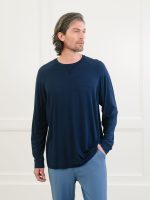 Men's Bamboo Stretch-Knit Long Sleeve Pajama Set - Image 17