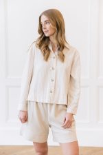 Women's Cozy Earth Coastal Comfort Long Sleeve Button Down - Last Chance