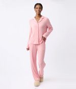 Women's Bamboo Rib-Knit Classic Long Sleeve Pajama Set - Image 29