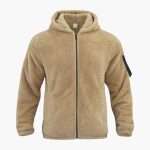 Men's Fleece Jacket with Hood and Zipper