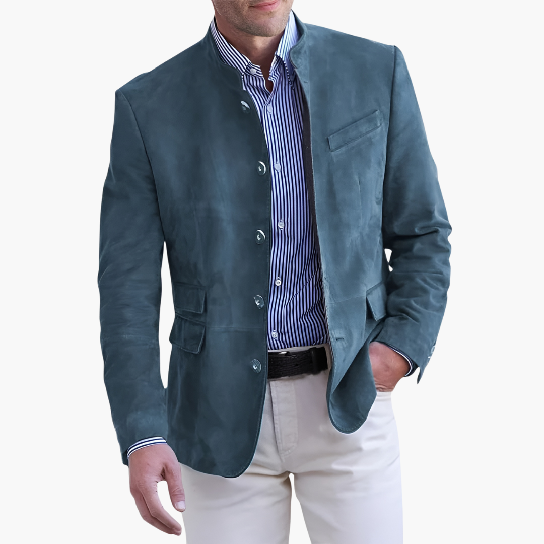1_aedcd955-3f32-4571-953f-d15ceeb94f5d.png Men's Jacket with Button Closure and Textured Surface - Image 1