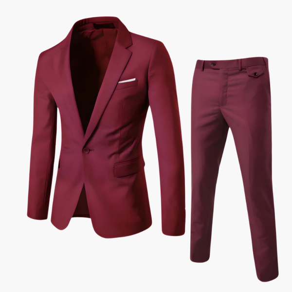 Slim Fit Suit Set for Men with Blazer and Trousers