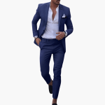 Men's Suit Set with Jacket and Slim Pants