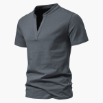 Men's T-Shirt with V-Neck Made of Breathable Cotton