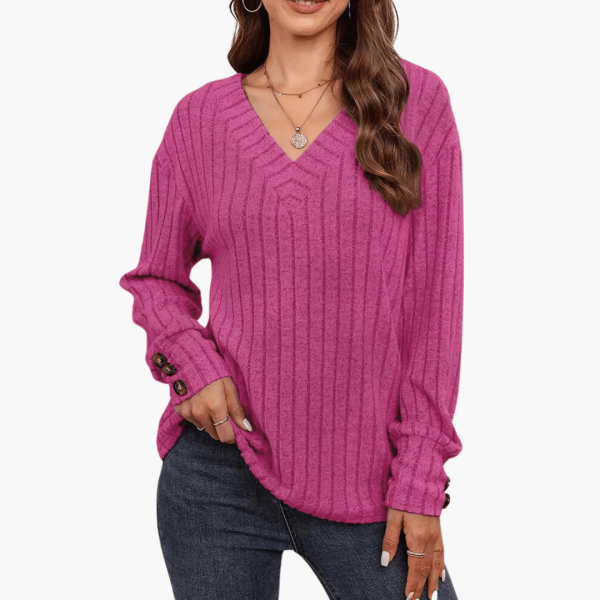 V-Neck Winter Sweater for Women – Comfortable & Elegant Sweater