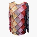Patterned Knit Sweater for Women - Image 2