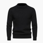 Men's sweater with round neck and textured surface - Image 6