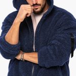 Men's Teddy Jacket with Zipper and Long Sleeves - Image 24