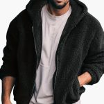 Men's Teddy Jacket with Zipper and Long Sleeves - Image 12
