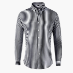 Striped Long Sleeve Shirt – Men's Casual Shirt with Stripes - Image 2